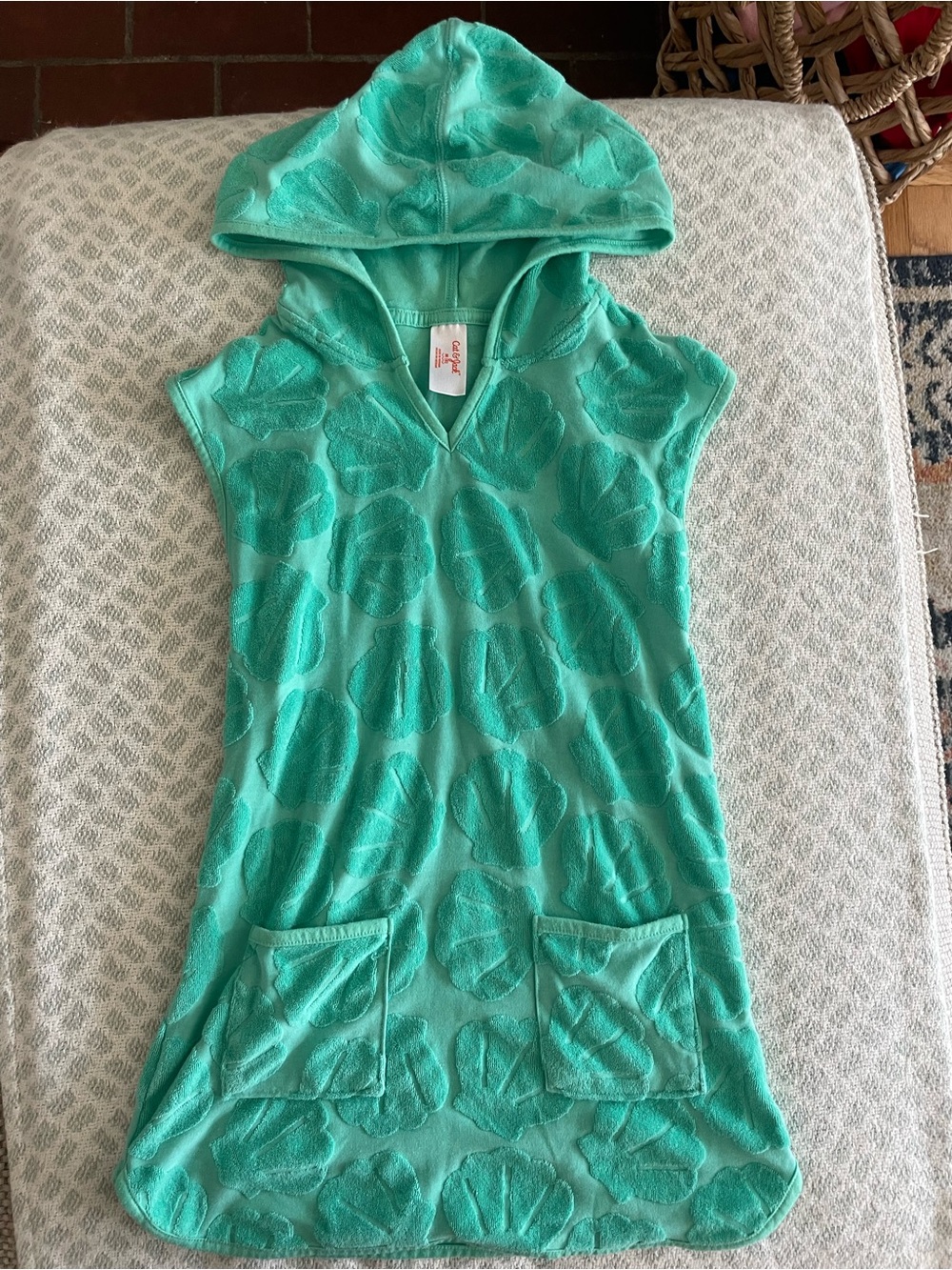 Cat & Jack Aqua Hooded One-Piece swim  Tunic